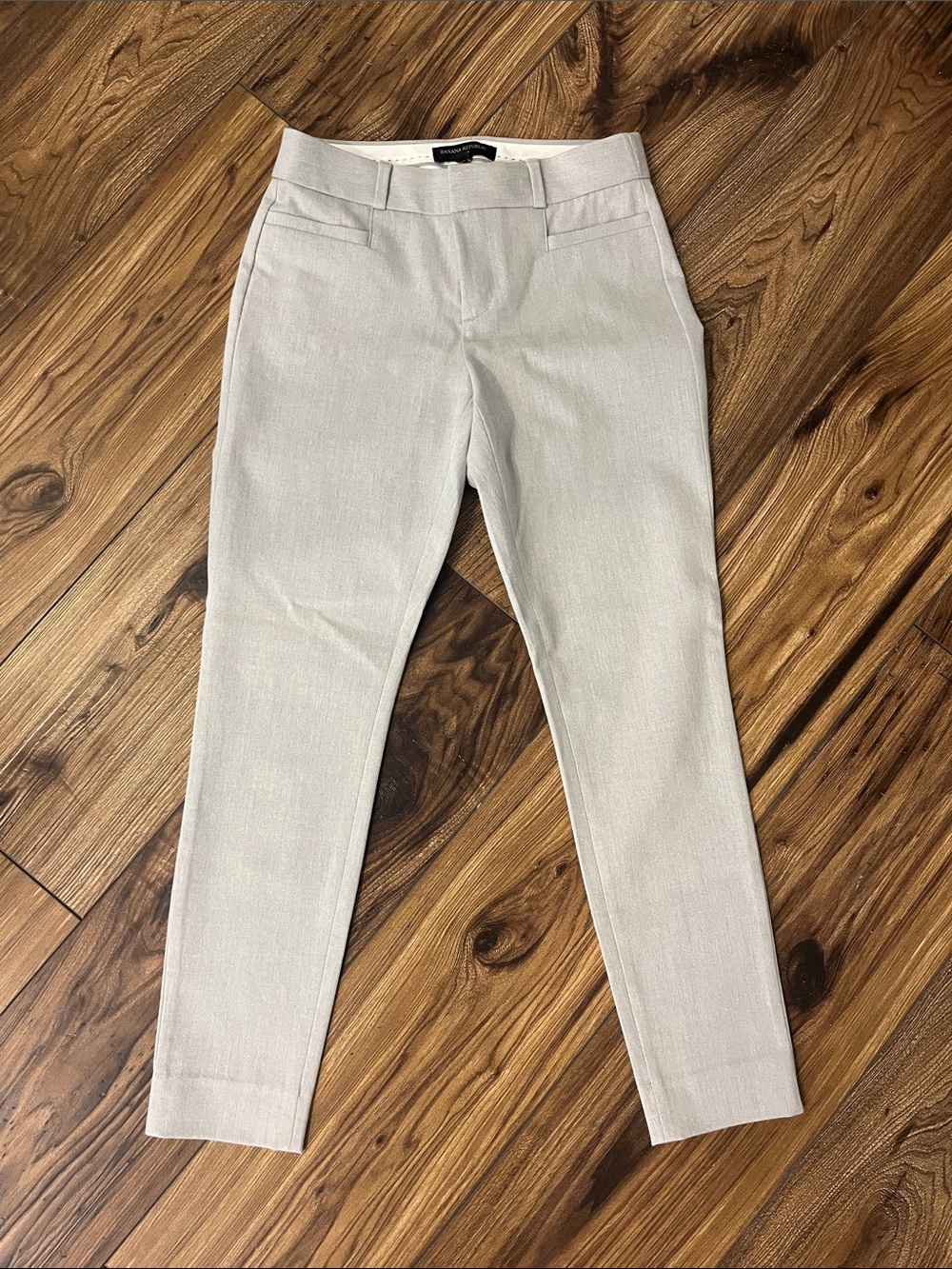 Banana Republic Light Gray Petite Dress Pants